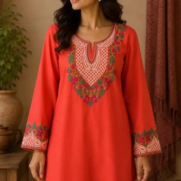 Mehak Shawls Winter Cord Set – Fine Wool Embroidered Co-Ord Set